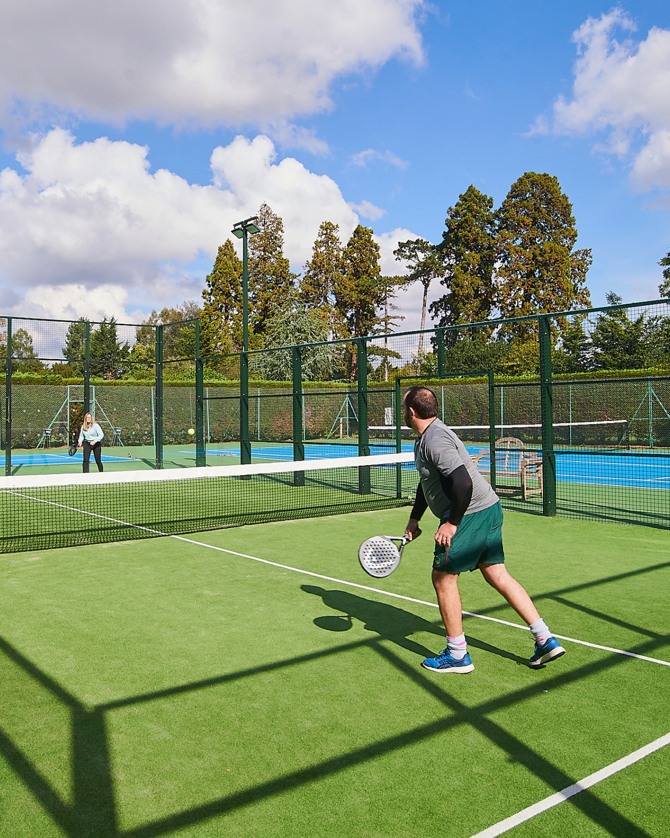 Padel court at Down Hall hotel